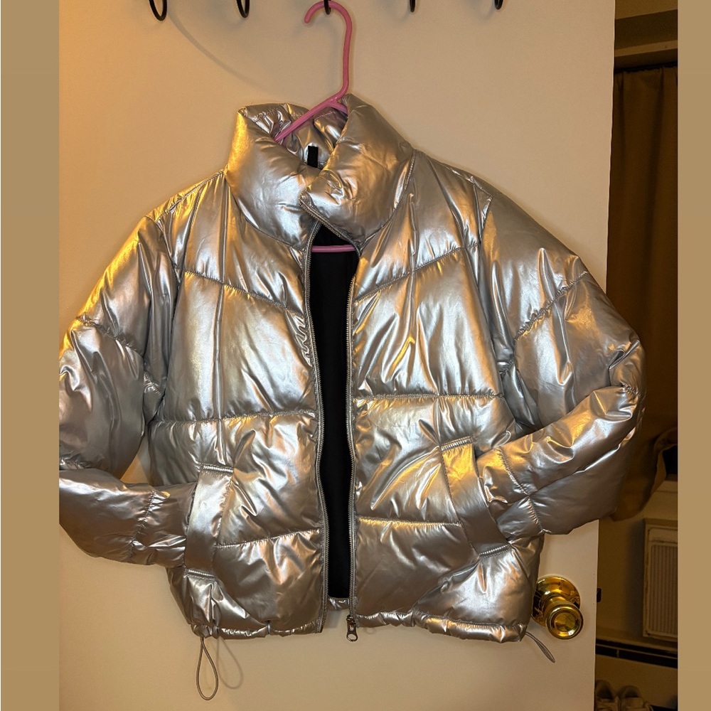 Silver Puffer Jacket